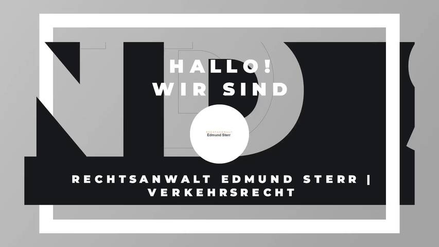 Video 1 Rechtsanwalt Edmund Sterr - Verkehrsrecht