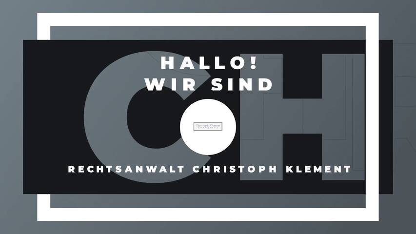 Video 1 Christoph Klement Rechtsanwalt
