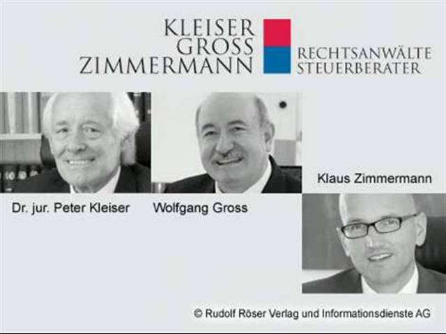 Video 1 Kleiser, Gross, Zimmermann, Götz, Preuninger, Baumgart Rechtsanwälte